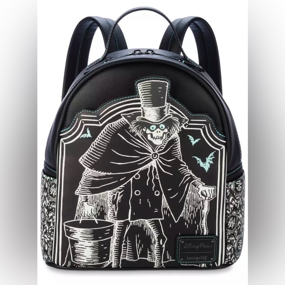 Loungefly Disney Haunted Mansion hatbox ghost glow in the dark mini backpack NWT - Picture 5 of 9